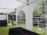 Tente pliante FleXtents Xtreme 50 Vintage Style 4x8m Blanc, avec 6 cotés