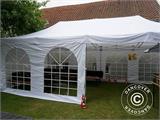 Tente pliante FleXtents Xtreme 50 Vintage Style 4x8m Blanc, avec 6 cotés