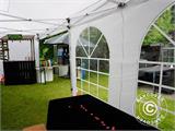 Tente pliante FleXtents Xtreme 50 Vintage Style 4x8m Blanc, avec 6 cotés