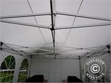 Tente pliante FleXtents Xtreme 50 Vintage Style 4x8m Blanc, avec 6 cotés