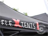 Pop up gazebo FleXtents Xtreme 50 3x3 m Black, incl. 4 sidewalls