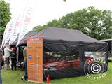 Pop up gazebo FleXtents PRO 3x3 m Black, incl. 4 sidewalls