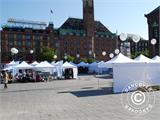 Pop up gazebo FleXtents PRO "Peaked" 3x3 m Latte, incl. 4 decorative curtains