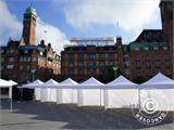 Pop up gazebo FleXtents® PRO, Medical & Emergency tent, 3x6 m, Red/White, incl. 6 sidewalls