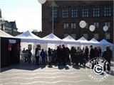 Pop up gazebo FleXtents PRO "Peaked" 3x3 m Latte, incl. 4 decorative curtains