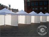 Pop up gazebo FleXtents® PRO, Medical & Emergency tent, 3x6 m, Red/White, incl. 6 sidewalls