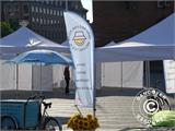 Pop up gazebo FleXtents Basic v.2, 3x6 m White, incl. 6 sidewalls