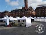 Pop up gazebo FleXtents® PRO, Medical & Emergency tent, 3x6 m, Red/White, incl. 6 sidewalls