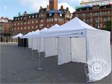 Pop up gazebo FleXtents® PRO, Medical & Emergency tent, 3x6 m, Red/White, incl. 6 sidewalls