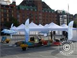 Pop up gazebo FleXtents Basic v.2, 3x6 m White, incl. 6 sidewalls