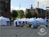 Pop up gazebo FleXtents PRO "Peaked" 3x3 m Latte, incl. 4 decorative curtains