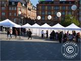 Pop up gazebo FleXtents® PRO, Medical & Emergency tent, 3x3 m, Red/White, incl. 4 sidewalls