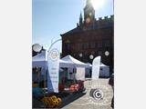 Pop up gazebo FleXtents® PRO, Medical & Emergency tent, 3x3 m, Red/White, incl. 4 sidewalls