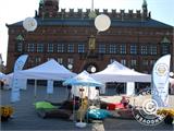 Pop up gazebo FleXtents® PRO, Medical & Emergency tent, 3x3 m, Red/White, incl. 4 sidewalls