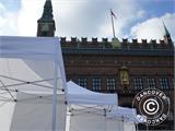 Pop up gazebo FleXtents PRO "Peaked" 3x3 m Latte, incl. 4 decorative curtains