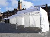 Pop up gazebo FleXtents PRO "Peaked" 3x3 m Latte, incl. 4 decorative curtains