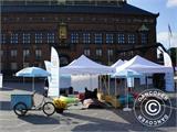 Pop up gazebo FleXtents® PRO, Medical & Emergency tent, 3x6 m, Red/White, incl. 6 sidewalls