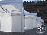 Pop up gazebo FleXtents® PRO, Medical & Emergency tent, 3x3 m, Red/White, incl. 4 sidewalls