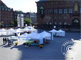 Pop up gazebo FleXtents® PRO, Medical & Emergency tent, 3x3 m, Red/White, incl. 4 sidewalls