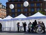 Pop up gazebo FleXtents® PRO, Medical & Emergency tent, 3x3 m, Red/White, incl. 4 sidewalls