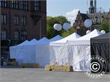 Pop up gazebo FleXtents PRO "Peaked" 3x3 m Latte, incl. 4 decorative curtains