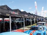 Tente Pliante FleXtents PRO 4x8m Noir, avec 6 cotés