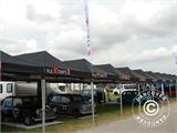 Tente Pliante FleXtents PRO 4x8m Noir, avec 6 cotés