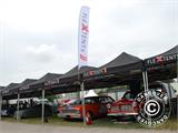Tente Pliante FleXtents PRO 4x8m Noir, avec 6 cotés