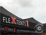 Tente Pliante FleXtents PRO 4x8m Noir, avec 6 cotés