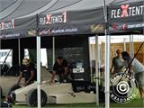 Tente Pliante FleXtents PRO 4x8m Noir, avec 6 cotés