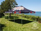 Pop up gazebo FleXtents PRO with full digital print, 4x6 m