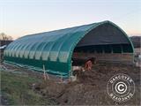 Extension 3 m for storage shelter/arched tent 10x15x5.54 m, PVC, White/Grey