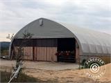 Extension 3 m for storage shelter/arched tent 10x15x5.54 m, PVC, White/Grey