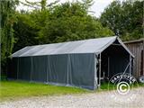 Storage shelter PRO 5x8x2.5x3.89 m, PVC, Grey