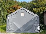 Carpa grande de almacén PRO 4x8x2,5x3,6m, PVC, Verde