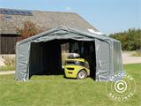 Storage shelter PRO 5x8x2.5x3.89 m, PVC, Grey