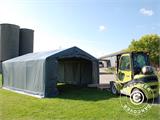 Tenda de armazenagem PRO 5x8x2x3,39m, PVC, Cinza