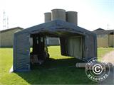 Storage shelter PRO 6x6x3.7 m, PE, Grey