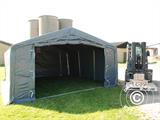 Storage shelter PRO 5x8x2.5x3.89 m, PVC, Grey