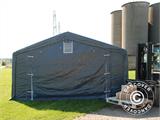 Storage shelter PRO 6x6x3.7 m, PE, Grey