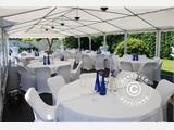 Tendone per feste PLUS 4x10m PE, Grigio/Bianco