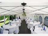 Tendone per feste, SEMI PRO Plus CombiTents® 6x12m, 4 in 1, Bianco