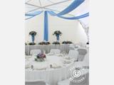 Tendone per feste Exclusive 5x12m PVC, Grigio/Bianco