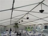 Tendone per feste PLUS 4x8m PE, Grigio/Bianco