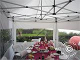 Tendone per feste PLUS 4x8m PE, Grigio/Bianco