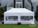 Tendone per feste PLUS 5x10m PE, Grigio/Bianco