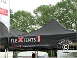 Pop up gazebo FleXtents Xtreme 50 3x3 m Black, incl. 4 sidewalls