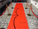 Velvet rope for rope barriers, 150 cm, Red and Gold Hook 