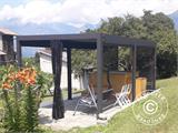 Cenador pérgola bioclimática San Pablo, 4x5,8m, Negro