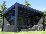 Cenador pérgola bioclimática San Pablo, 3x4m, Negro